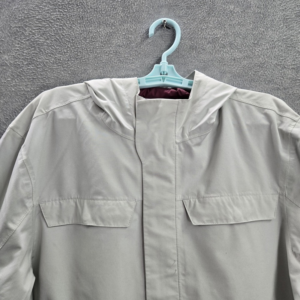 The North Face Men Jacket L Gray Dryvent Activewear Logo Long Sleeve